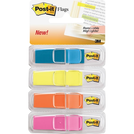 Post-It FLAGS, HIGHLITE, 1/2, 140, AST PK MMM6834ABX